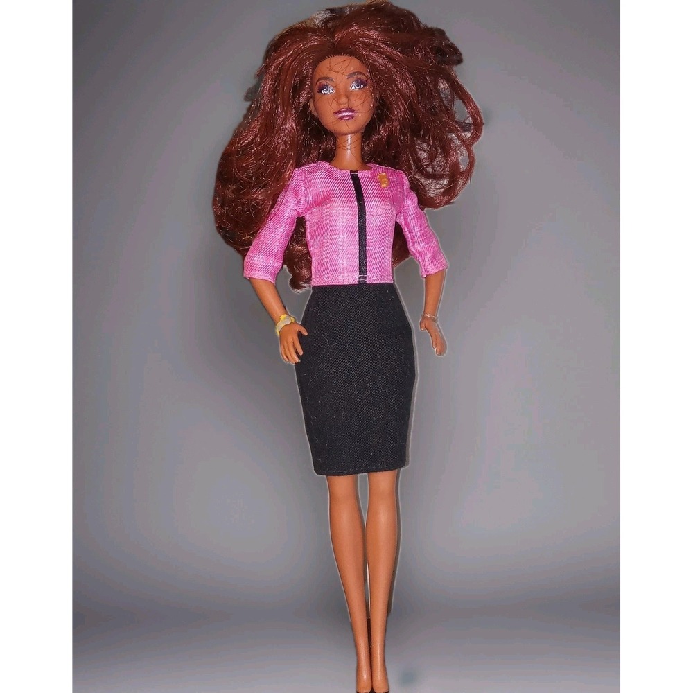 Barbie Future Leader Presidential Candidate African American Doll Auburn Hair